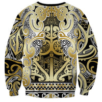 Aotearoa Iwi Ngati Whatua Sweatshirt Maori Wharenui House Tribal Pattern