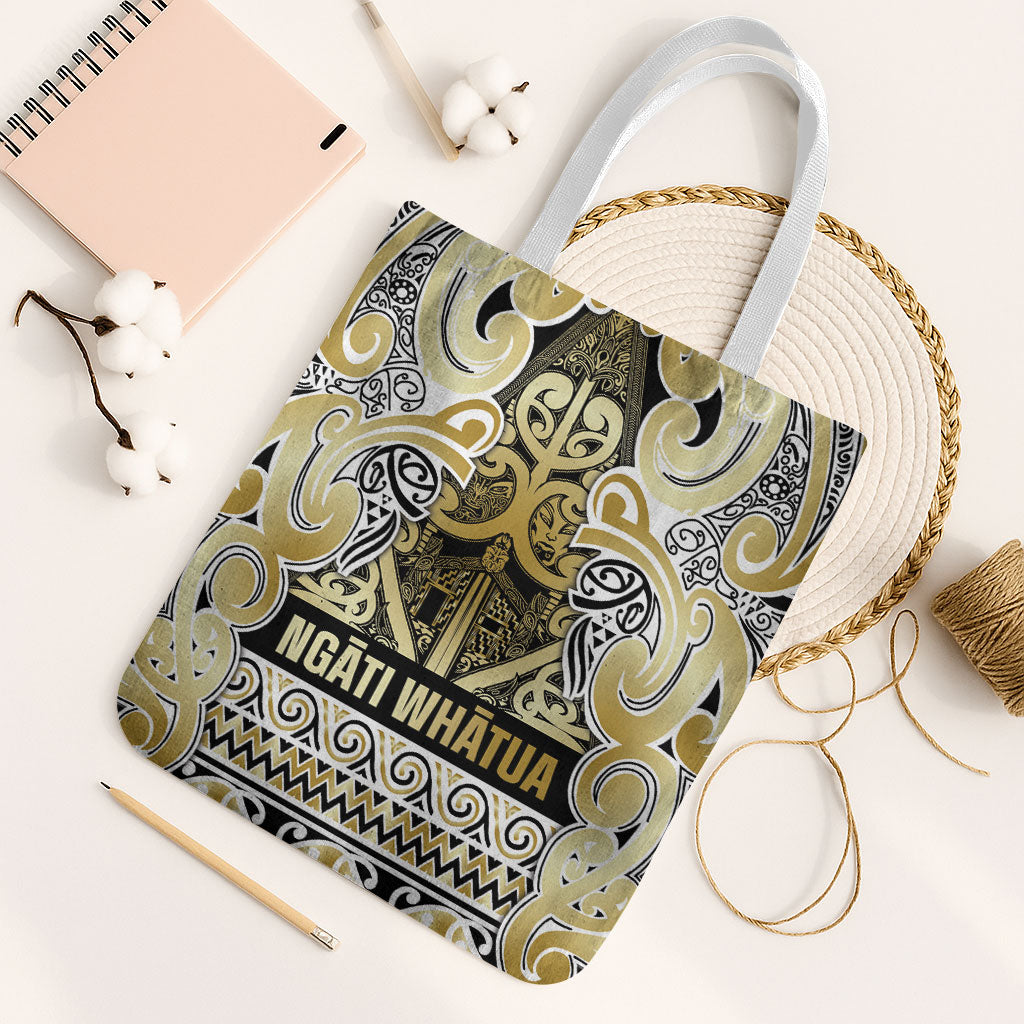 Aotearoa Iwi Ngati Whatua Tote Bag Maori Wharenui House Tribal Pattern