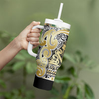 Aotearoa Iwi Ngati Whatua Tumbler With Handle Maori Wharenui House Tribal Pattern