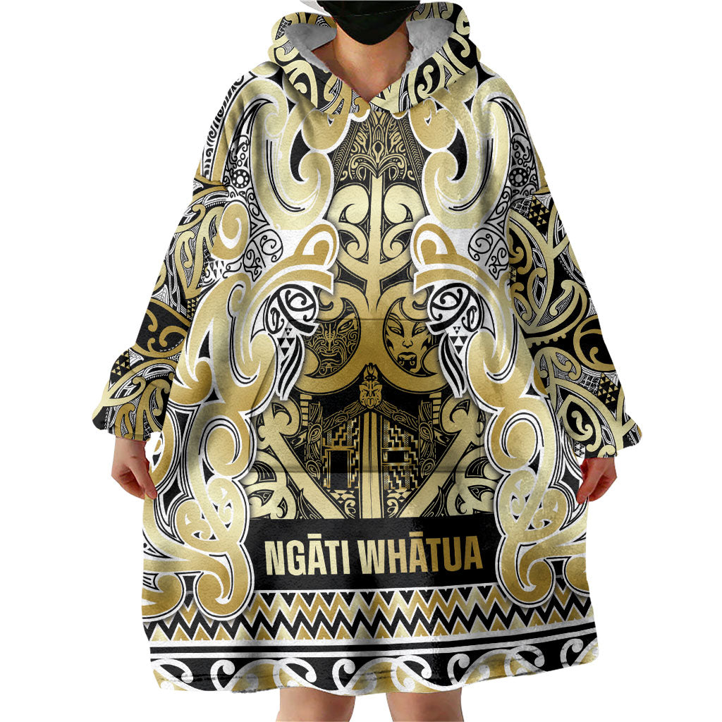 Aotearoa Iwi Ngati Whatua Wearable Blanket Hoodie Maori Wharenui House Tribal Pattern