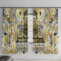 Aotearoa Iwi Ngati Whatua Window Curtain Maori Wharenui House Tribal Pattern