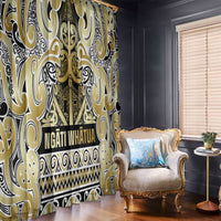 Aotearoa Iwi Ngati Whatua Window Curtain Maori Wharenui House Tribal Pattern