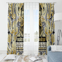 Aotearoa Iwi Ngati Whatua Window Curtain Maori Wharenui House Tribal Pattern