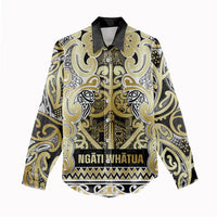 Aotearoa Iwi Ngati Whatua Women Casual Shirt Maori Wharenui House Tribal Pattern