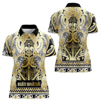 Aotearoa Iwi Ngati Whatua Women Polo Shirt Maori Wharenui House Tribal Pattern