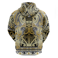 Aotearoa Iwi Ngati Whatua Zip Hoodie Maori Wharenui House Tribal Pattern