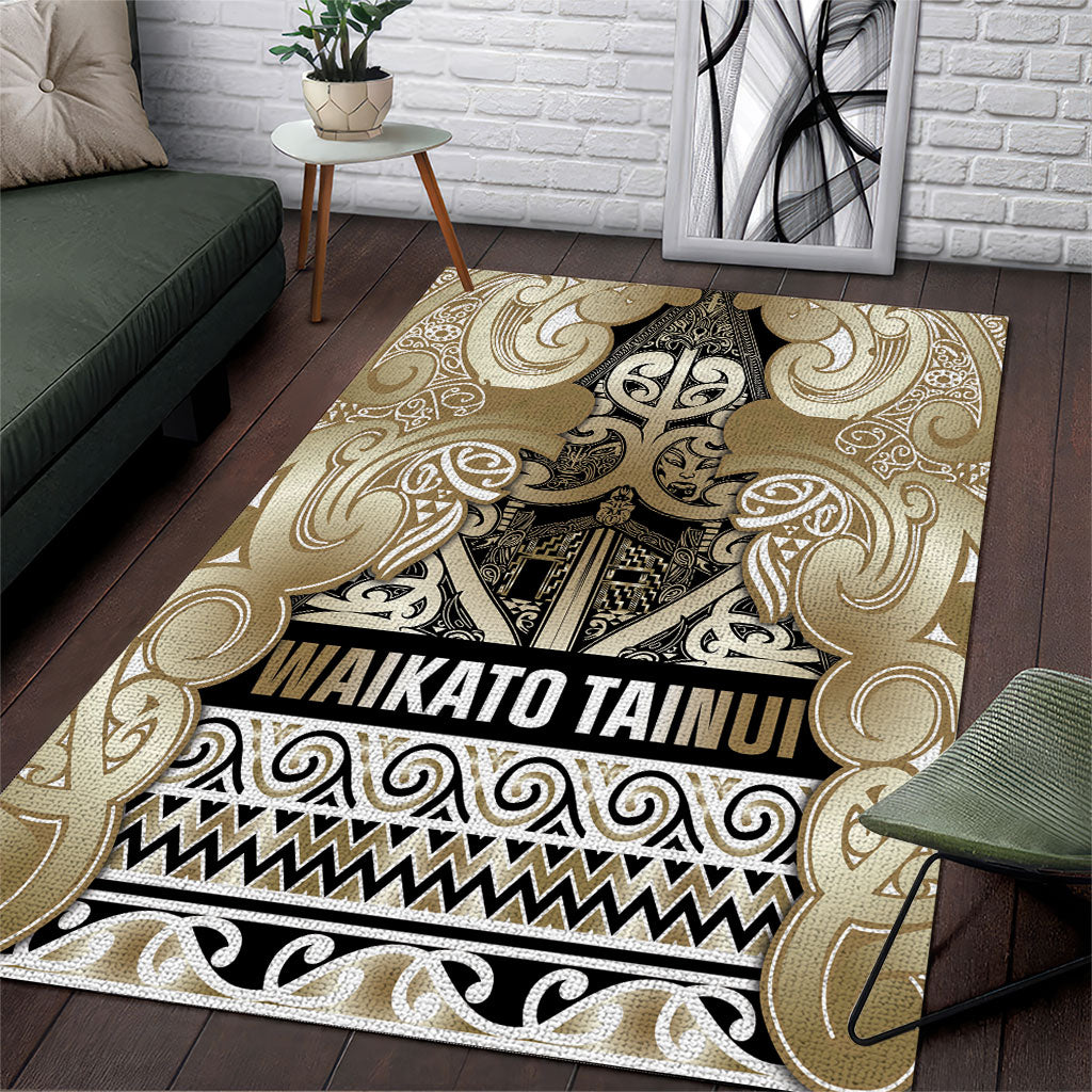 Aotearoa Iwi Waikato Tainui Area Rug Maori Wharenui House Tribal Pattern