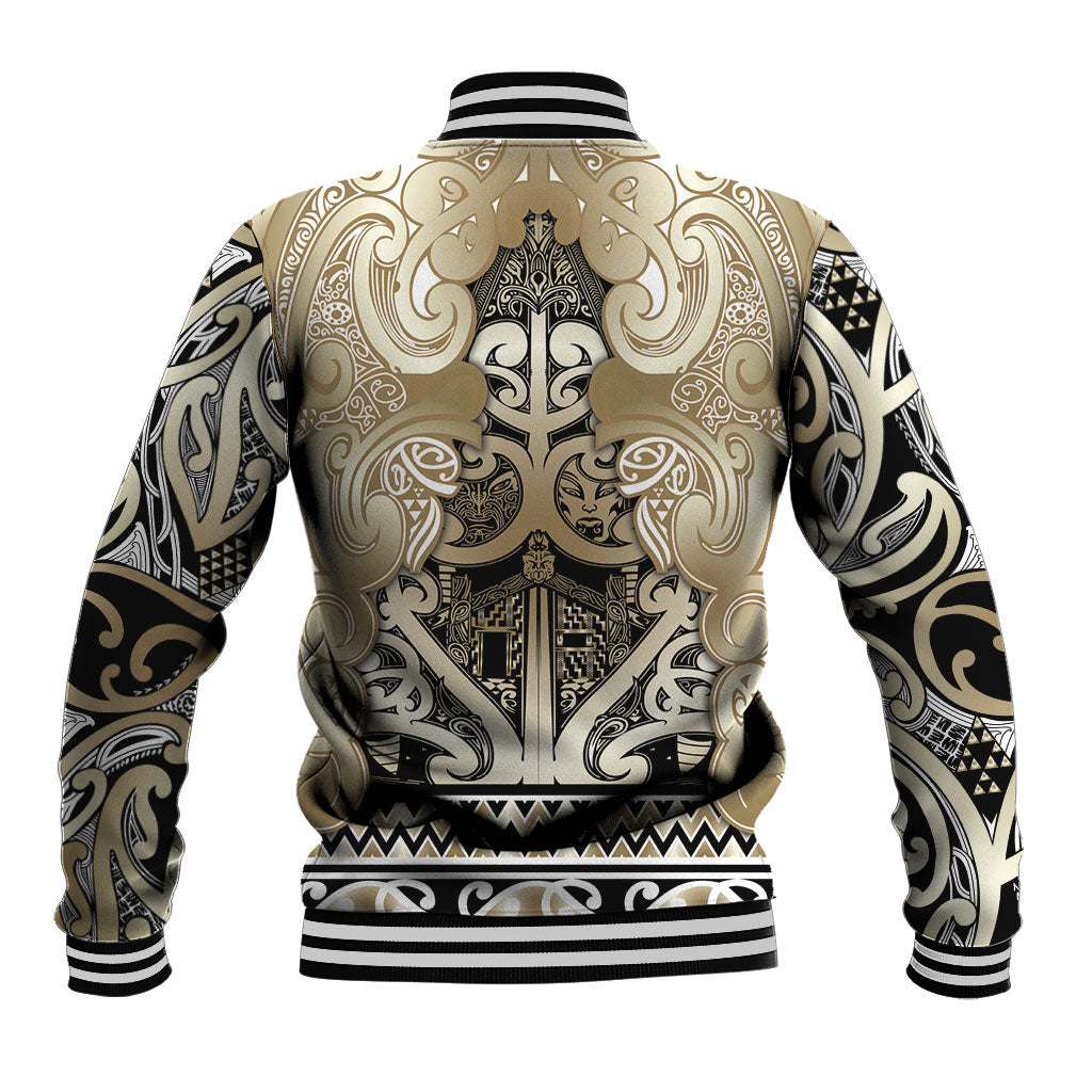 Aotearoa Iwi Waikato Tainui Baseball Jacket Maori Wharenui House Tribal Pattern