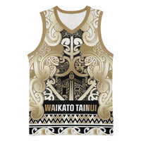 Aotearoa Iwi Waikato Tainui Basketball Jersey Maori Wharenui House Tribal Pattern