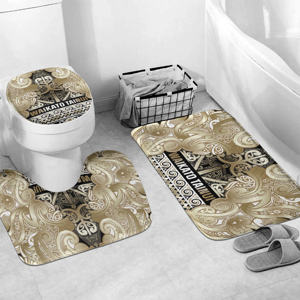Aotearoa Iwi Waikato Tainui Bathroom Set Maori Wharenui House Tribal Pattern