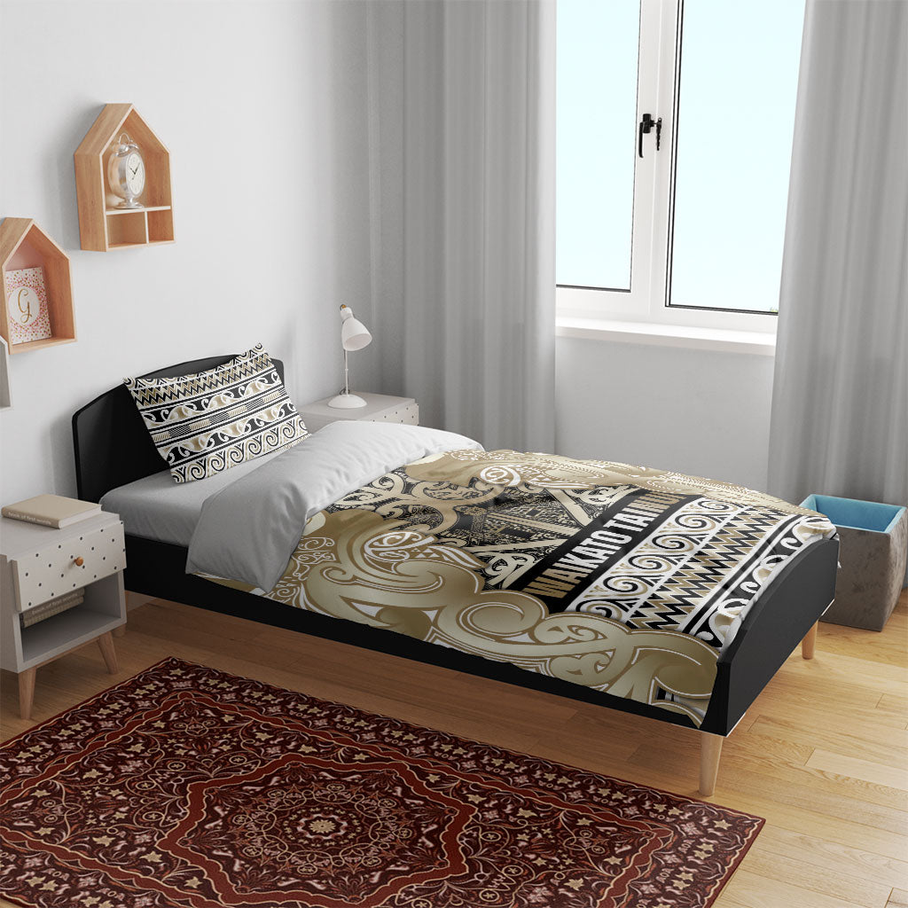 Aotearoa Iwi Waikato Tainui Bedding Set Maori Wharenui House Tribal Pattern