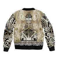 Aotearoa Iwi Waikato Tainui Bomber Jacket Maori Wharenui House Tribal Pattern