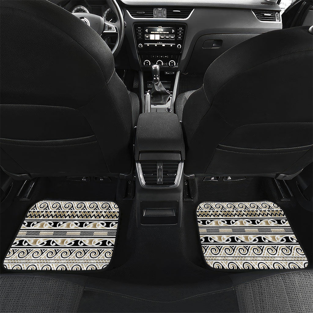 Aotearoa Iwi Waikato Tainui Car Mats Maori Wharenui House Tribal Pattern