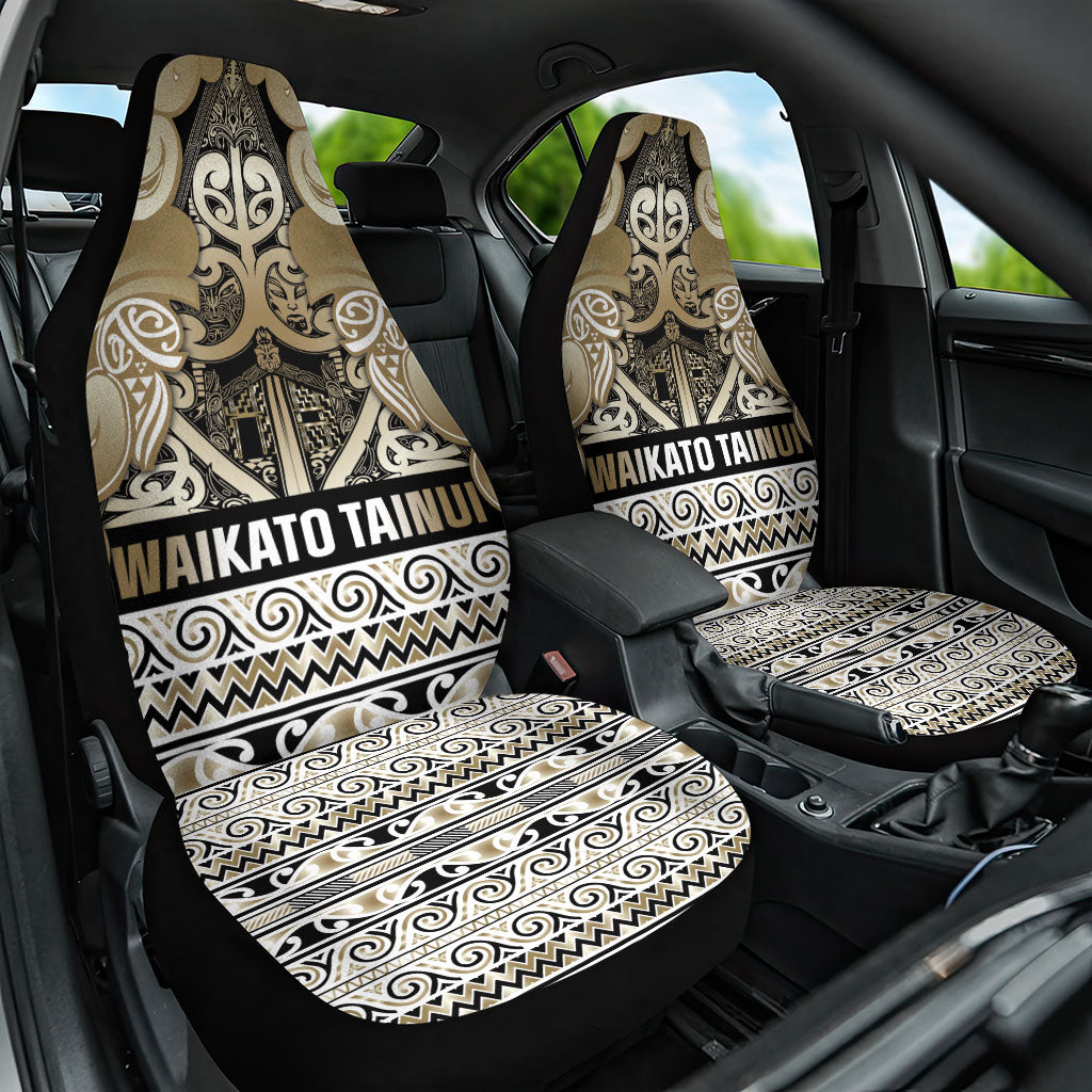 Aotearoa Iwi Waikato Tainui Car Seat Cover Maori Wharenui House Tribal Pattern