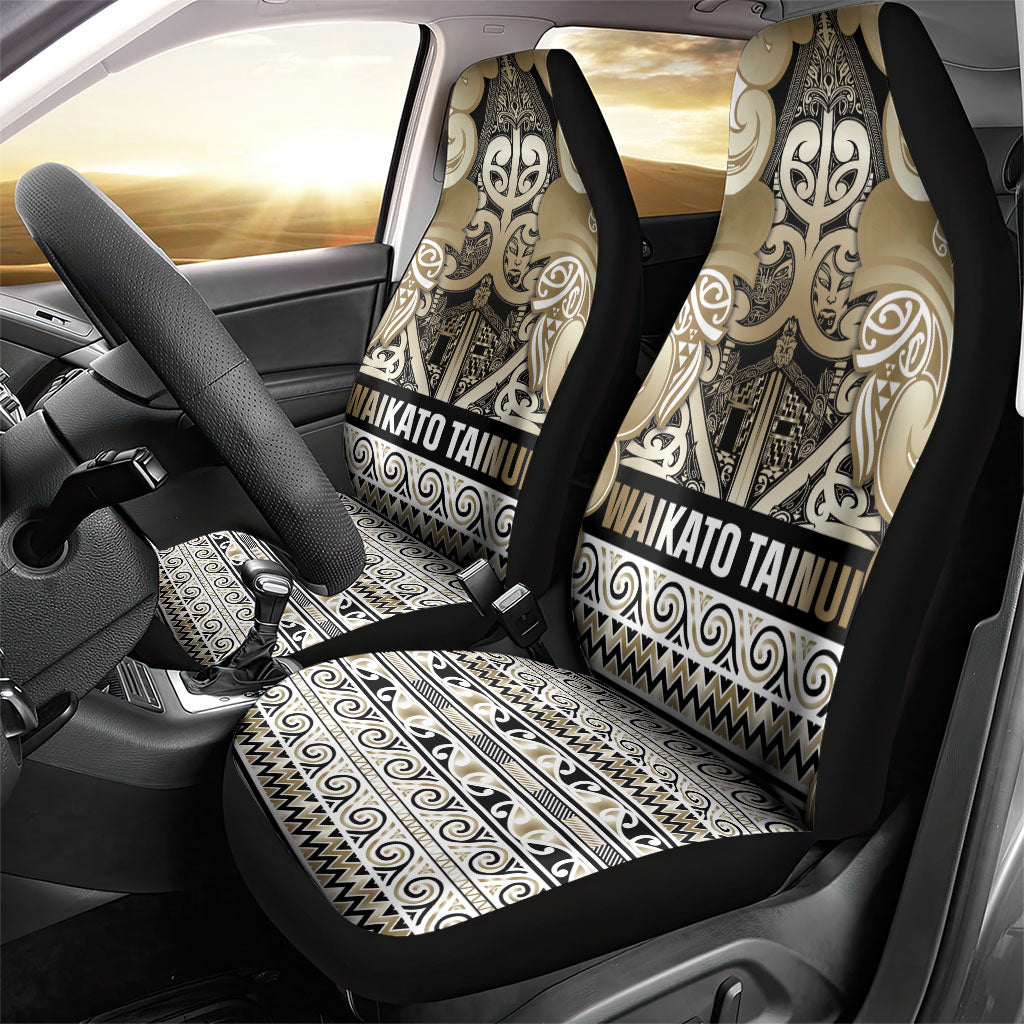 Aotearoa Iwi Waikato Tainui Car Seat Cover Maori Wharenui House Tribal Pattern