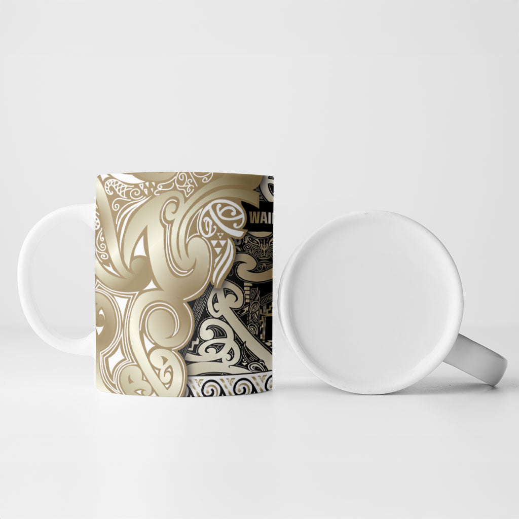 Aotearoa Iwi Waikato Tainui Ceramic Mug Maori Wharenui House Tribal Pattern