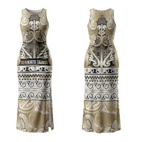 Aotearoa Iwi Waikato Tainui Couples Matching Tank Maxi Dress and Hawaiian Shirt Maori Wharenui House Tribal Pattern