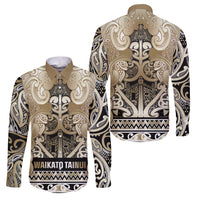 Aotearoa Iwi Waikato Tainui Family Matching Puletasi and Hawaiian Shirt Maori Wharenui House Tribal Pattern