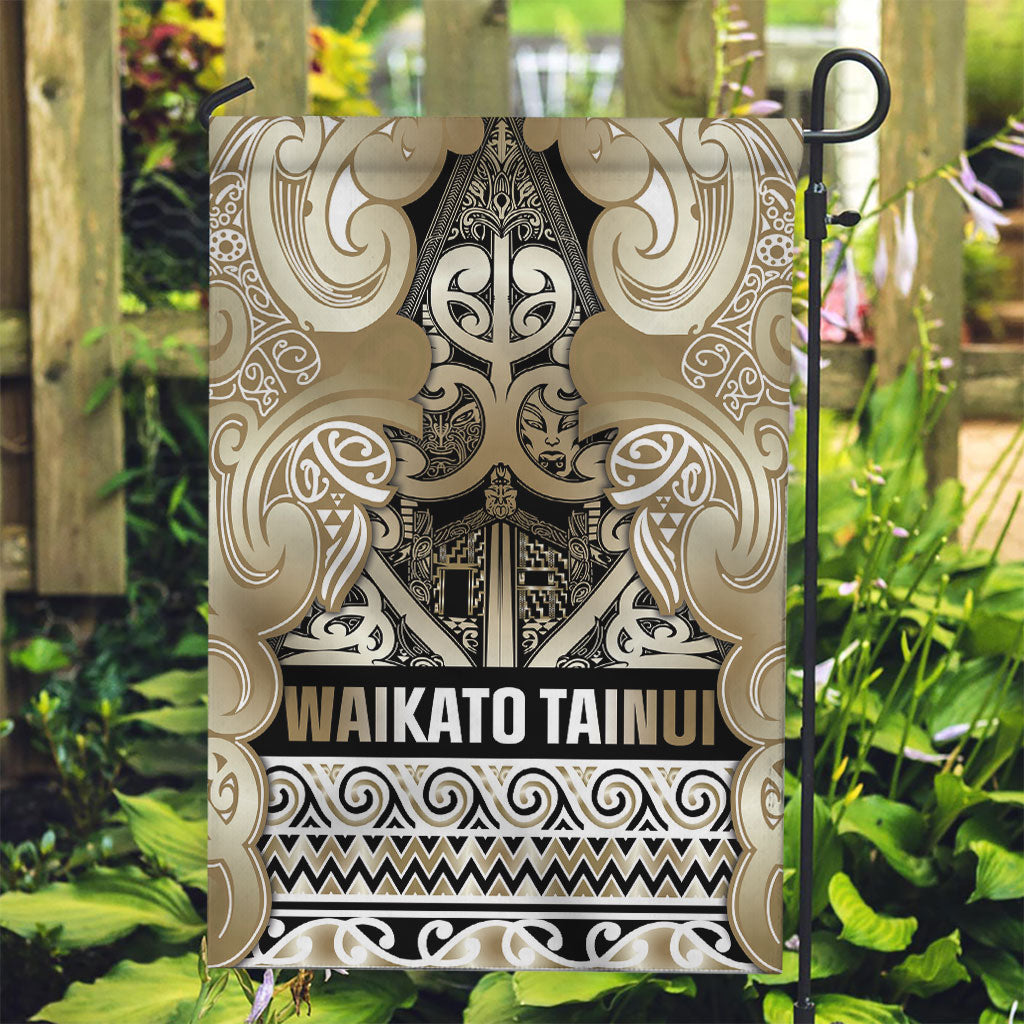 Aotearoa Iwi Waikato Tainui Garden Flag Maori Wharenui House Tribal Pattern