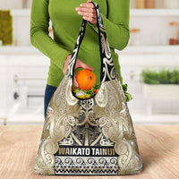 Aotearoa Iwi Waikato Tainui Grocery Bag Maori Wharenui House Tribal Pattern
