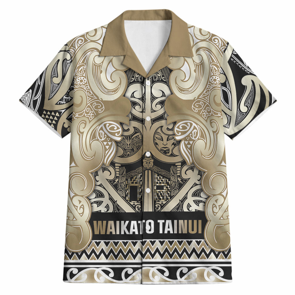 Aotearoa Iwi Waikato Tainui Hawaiian Shirt Maori Wharenui House Tribal Pattern