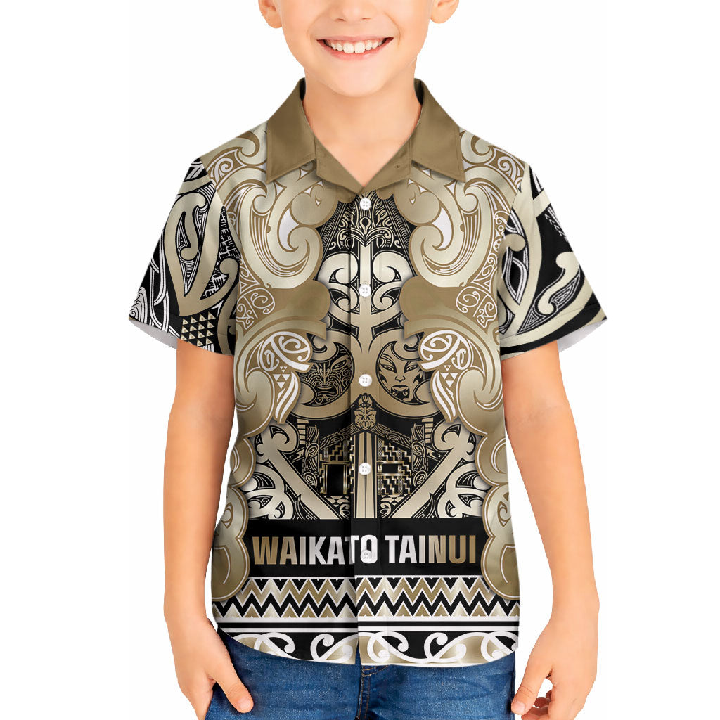 Aotearoa Iwi Waikato Tainui Hawaiian Shirt Maori Wharenui House Tribal Pattern