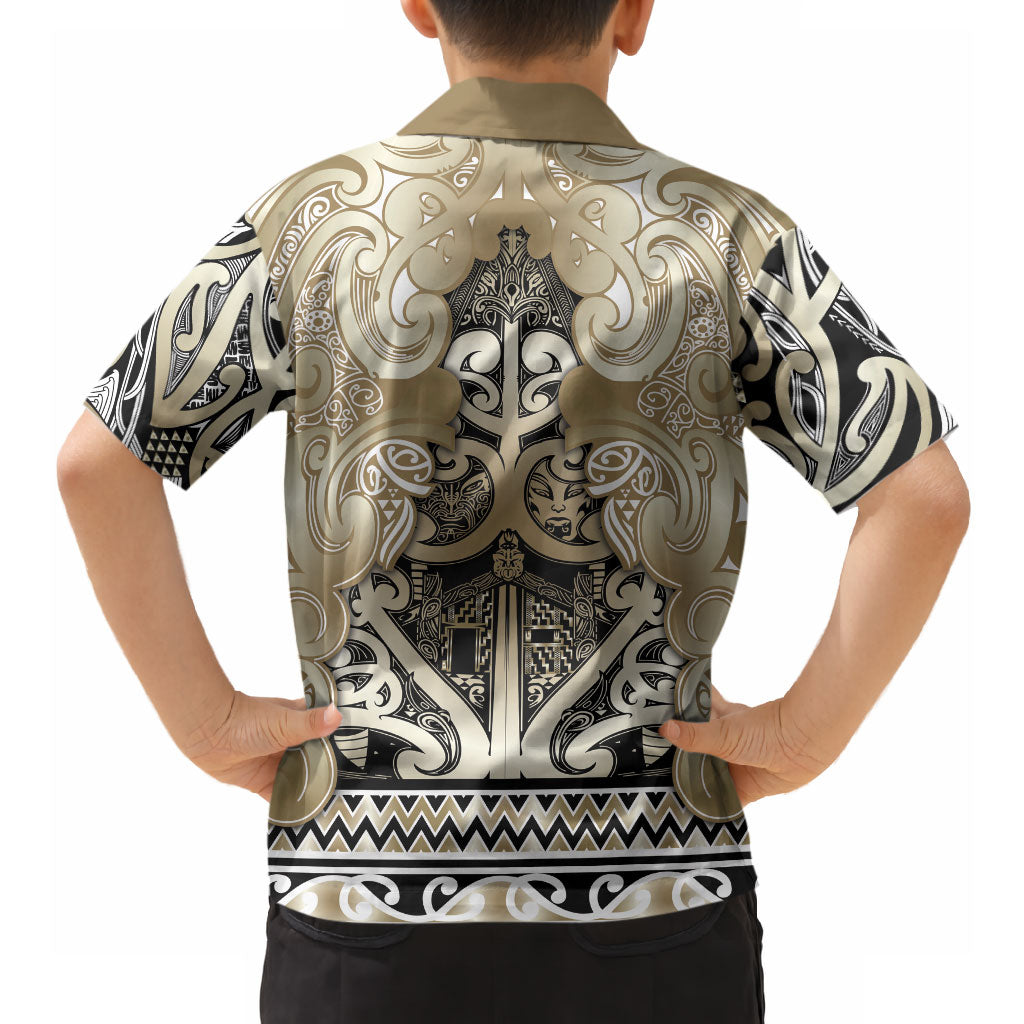 Aotearoa Iwi Waikato Tainui Hawaiian Shirt Maori Wharenui House Tribal Pattern