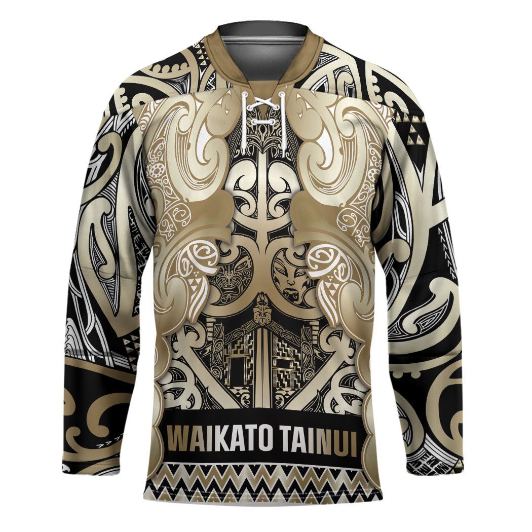 Aotearoa Iwi Waikato Tainui Hockey Jersey Maori Wharenui House Tribal Pattern