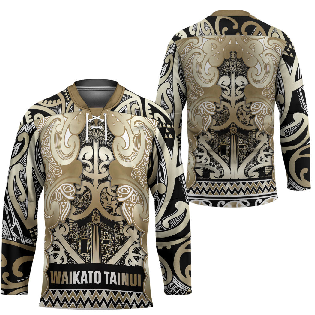 Aotearoa Iwi Waikato Tainui Hockey Jersey Maori Wharenui House Tribal Pattern