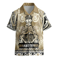 Aotearoa Iwi Waikato Tainui Kid Hawaiian Shirt Maori Wharenui House Tribal Pattern