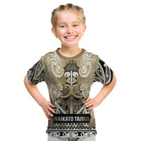 Aotearoa Iwi Waikato Tainui Kid T Shirt Maori Wharenui House Tribal Pattern