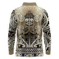 Aotearoa Iwi Waikato Tainui Long Sleeve Polo Shirt Maori Wharenui House Tribal Pattern