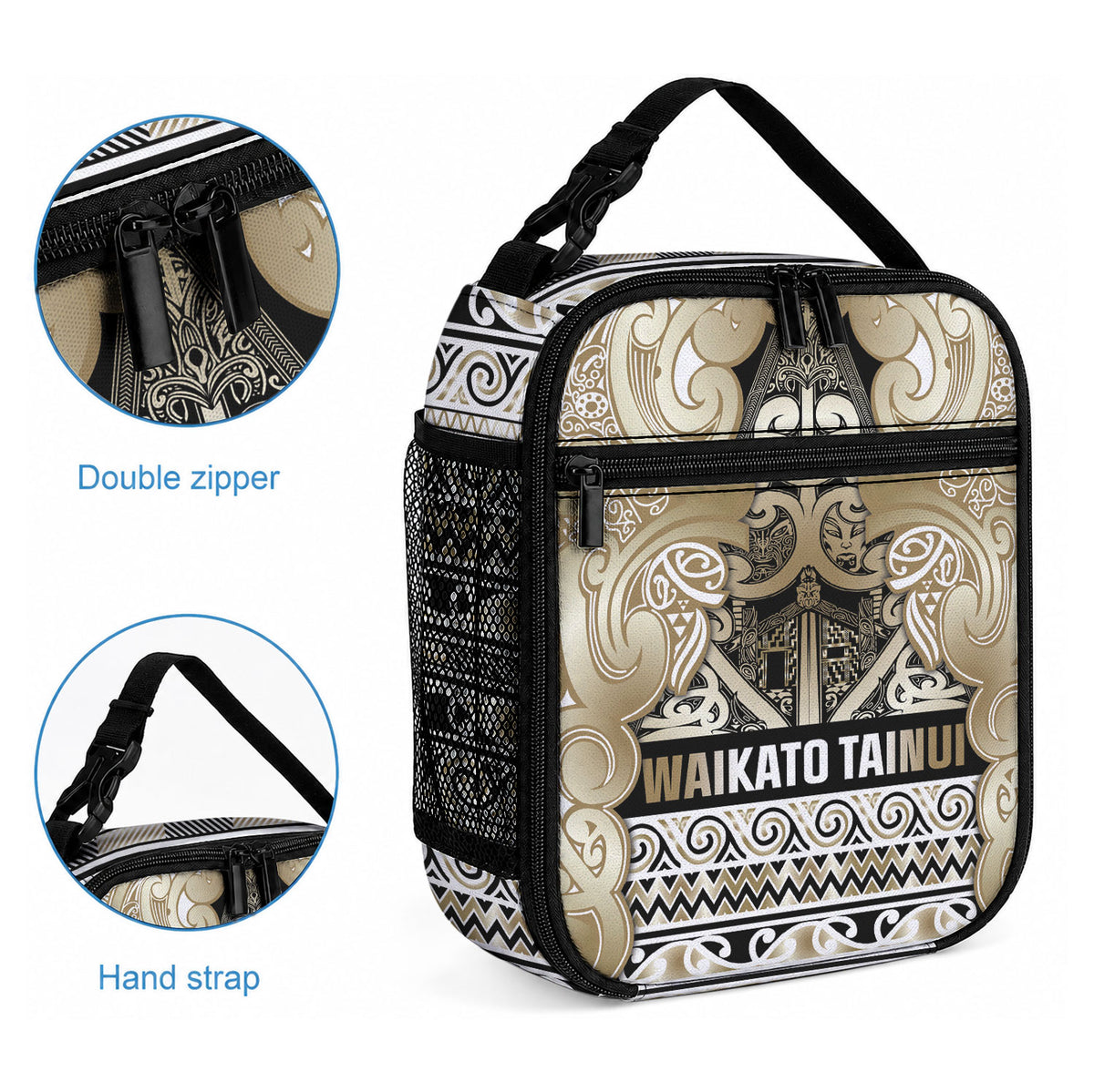 Aotearoa Iwi Waikato Tainui Lunch Bag Maori Wharenui House Tribal Pattern