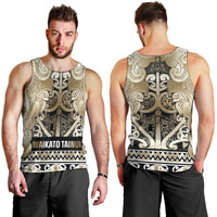 Aotearoa Iwi Waikato Tainui Men Tank Top Maori Wharenui House Tribal Pattern