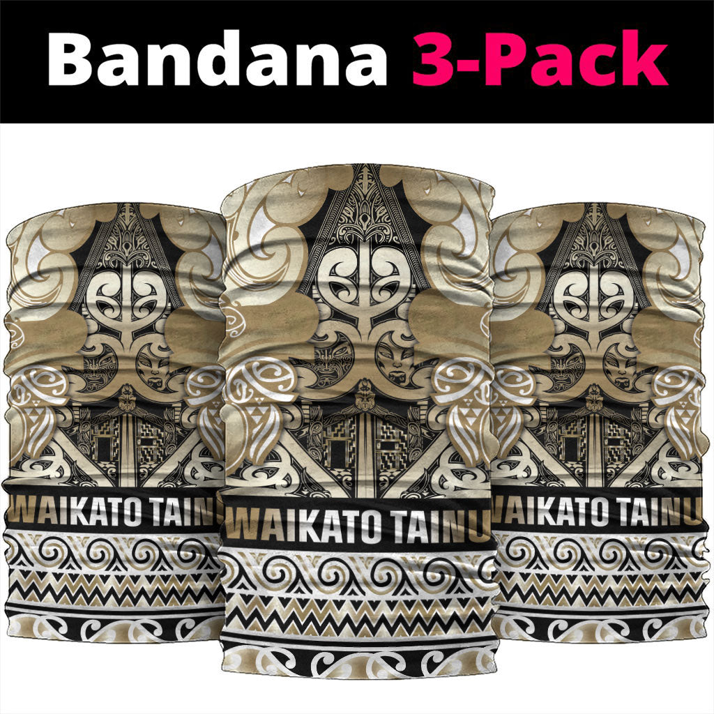 Aotearoa Iwi Waikato Tainui Neck Gaiter Maori Wharenui House Tribal Pattern