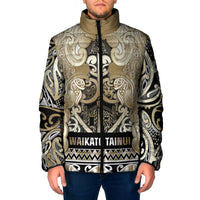 Aotearoa Iwi Waikato Tainui Padded Jacket Maori Wharenui House Tribal Pattern