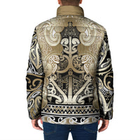 Aotearoa Iwi Waikato Tainui Padded Jacket Maori Wharenui House Tribal Pattern
