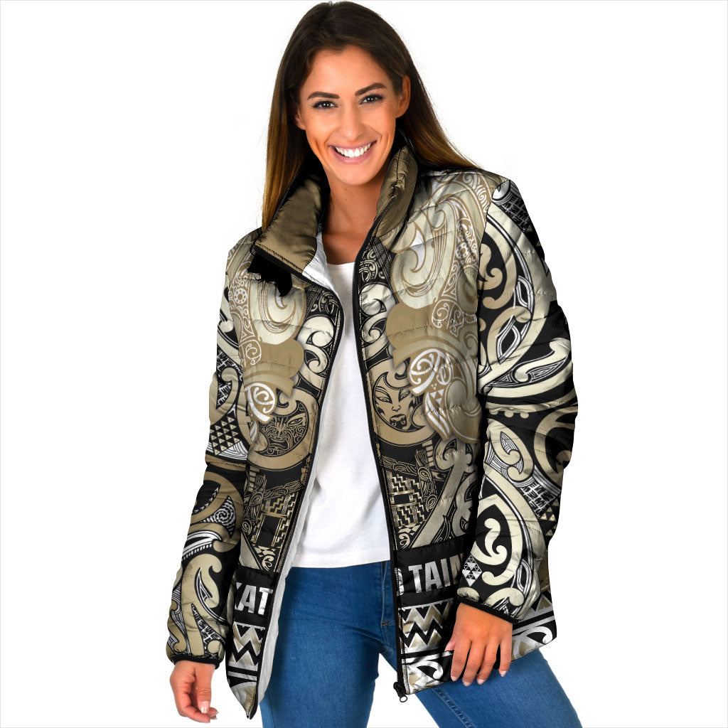 Aotearoa Iwi Waikato Tainui Padded Jacket Maori Wharenui House Tribal Pattern