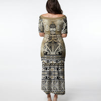 Aotearoa Iwi Waikato Tainui Puletasi Maori Wharenui House Tribal Pattern