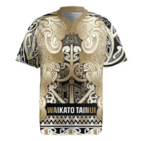 Aotearoa Iwi Waikato Tainui Rugby Jersey Maori Wharenui House Tribal Pattern