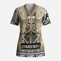 Aotearoa Iwi Waikato Tainui Scrub Top Maori Wharenui House Tribal Pattern