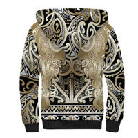 Aotearoa Iwi Waikato Tainui Sherpa Hoodie Maori Wharenui House Tribal Pattern
