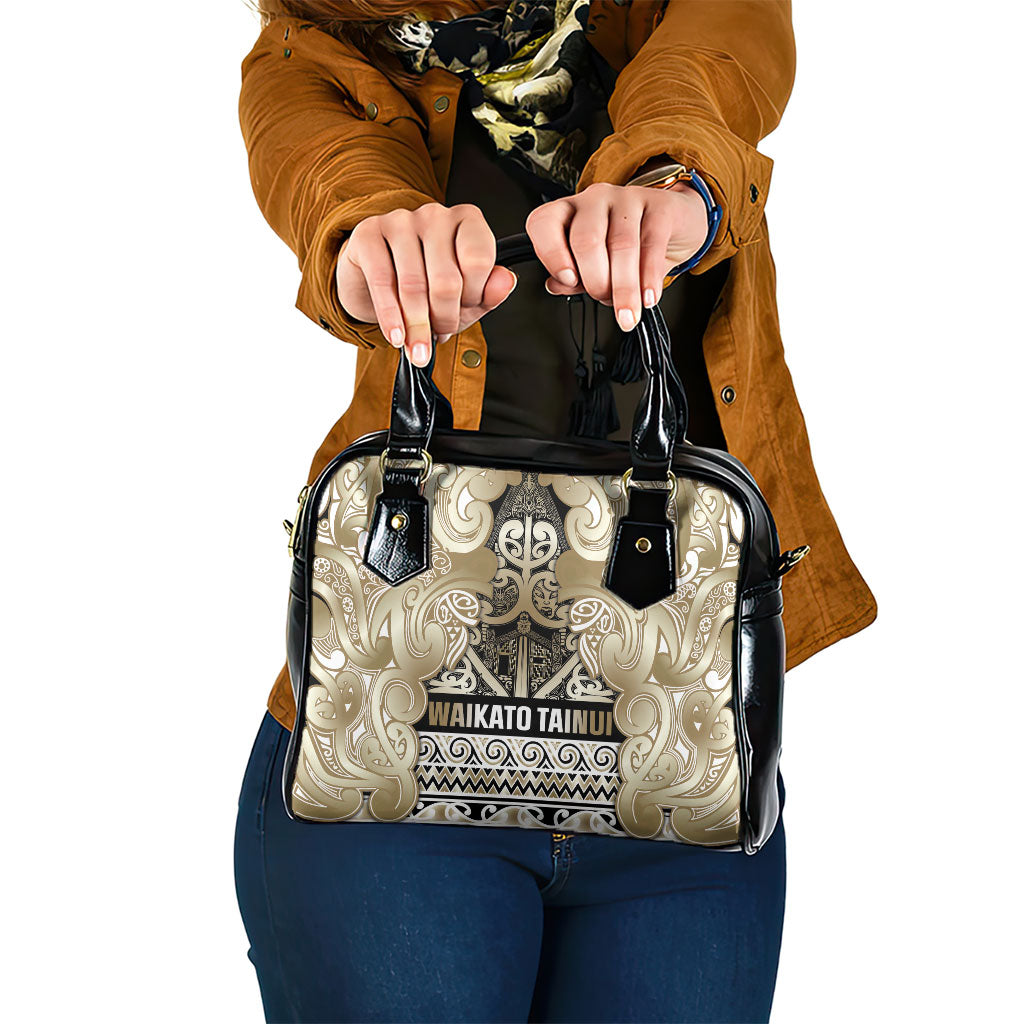 Aotearoa Iwi Waikato Tainui Shoulder Handbag Maori Wharenui House Tribal Pattern