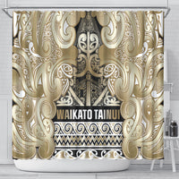 Aotearoa Iwi Waikato Tainui Shower Curtain Maori Wharenui House Tribal Pattern