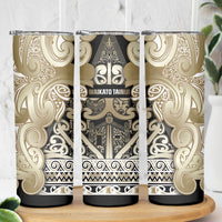 Aotearoa Iwi Waikato Tainui Skinny Tumbler Maori Wharenui House Tribal Pattern