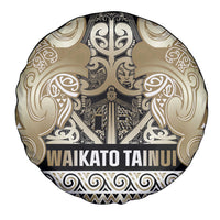 Aotearoa Iwi Waikato Tainui Spare Tire Cover Maori Wharenui House Tribal Pattern