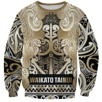 Aotearoa Iwi Waikato Tainui Sweatshirt Maori Wharenui House Tribal Pattern