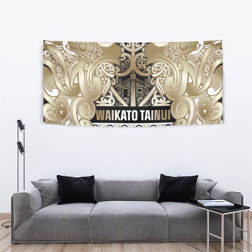 Aotearoa Iwi Waikato Tainui Tapestry Maori Wharenui House Tribal Pattern