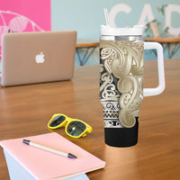Aotearoa Iwi Waikato Tainui Tumbler With Handle Maori Wharenui House Tribal Pattern