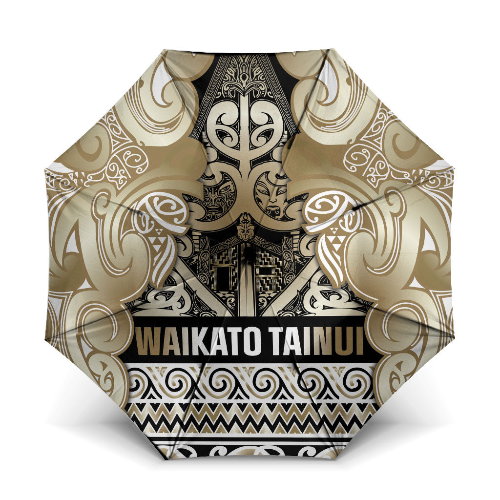 Aotearoa Iwi Waikato Tainui Umbrella Maori Wharenui House Tribal Pattern